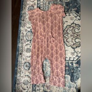 Pink Patterned Toddler Jumpsuit